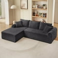 thumbnail image 2 of Modern Corduroy Chaise Lounge Set - Right Chaise for Living Rooms (220×80×75cm), 2 of 14