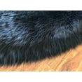 thumbnail image 2 of Soho Luxurious Faux Sheepskin Round Shape Black Shag Area Rug, 2 of 5