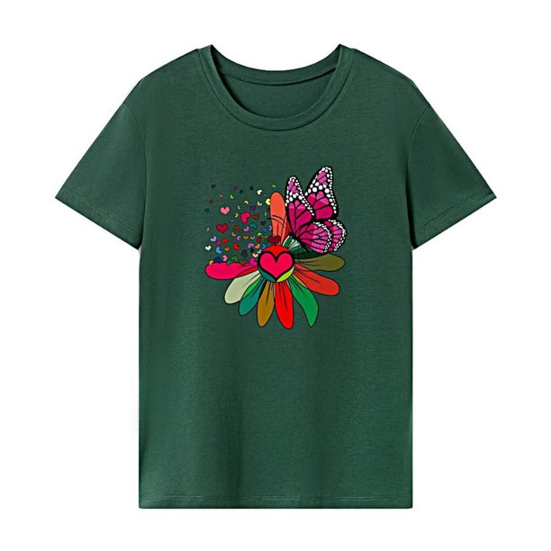Camiseta para mujer, ropa de verano, camiseta básica para playa, mochilero, desplazamientos en la calle S
