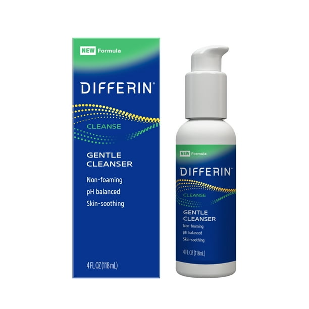 Differin Gentle Facial Cleanser, Soothing Face Wash for AcneProne Skin