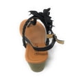 thumbnail image 4 of Victoria K Women's Braided Thong With Knitted Flower Wedge Sandals, 4 of 4