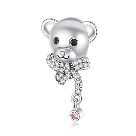 925 Sterling Silver Charm for Bracelets Little Bear Dangle Charms Women Bracelet Charm