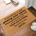 thumbnail image 4 of Carpet, Door Mat - Loetky Lasts English Doormat Rug Door Mat Front Door Outdoor Entrance Porch Mat with Slip Polyester Floor Mat, 1X Friendship Floor Mat, 4 of 7