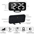 thumbnail image 4 of Digital Alarm Clock, 6" Large Mirror Surface LED Clocks with Dual USB Charger Ports, Auto/Custom Brightness,Easy Snooze Function, Alarm Clocks for Bedrooms Nightstand, 4 of 7