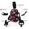 thumbnail image 5 of HELLHERO Cherry Blossom Pattern 2 Zippers Double Layer Cross Body Purse Polyester for Women, 5 of 7