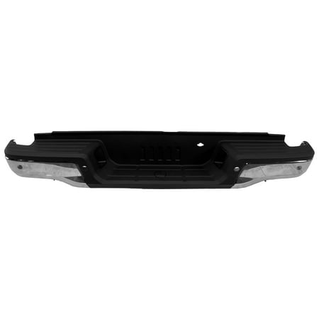 REAR STEP BUMPER ASSEMBLY; CHROME; FOR USE WITHOUT HITCH; WITH PARK