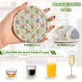thumbnail image 3 of Haosy Set of 6 Drink Woven Coaster with Holder Heat Resistant Non-Slip Bar Coasters 4 Inches Bunnies Easter Baskets Carrots, 3 of 7