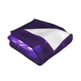 thumbnail image 4 of Purple Cube Blanket, Fluffy Soft Cozy Blanket Flannel Plush Microfiber Couch Throw, Bedding, 80"x60", 4 of 7