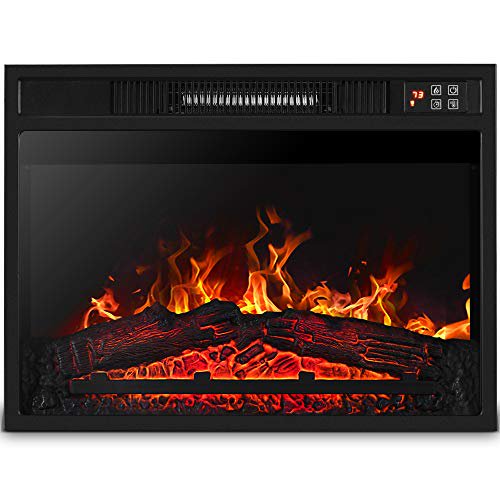 Della 3DInfrared Electric Fireplace Insert 23-inch (Black) with Remote  Control Adjustable Log Flame Portable Indoor Space Heater - 1400W, Long  Glass View | Walmart Canada