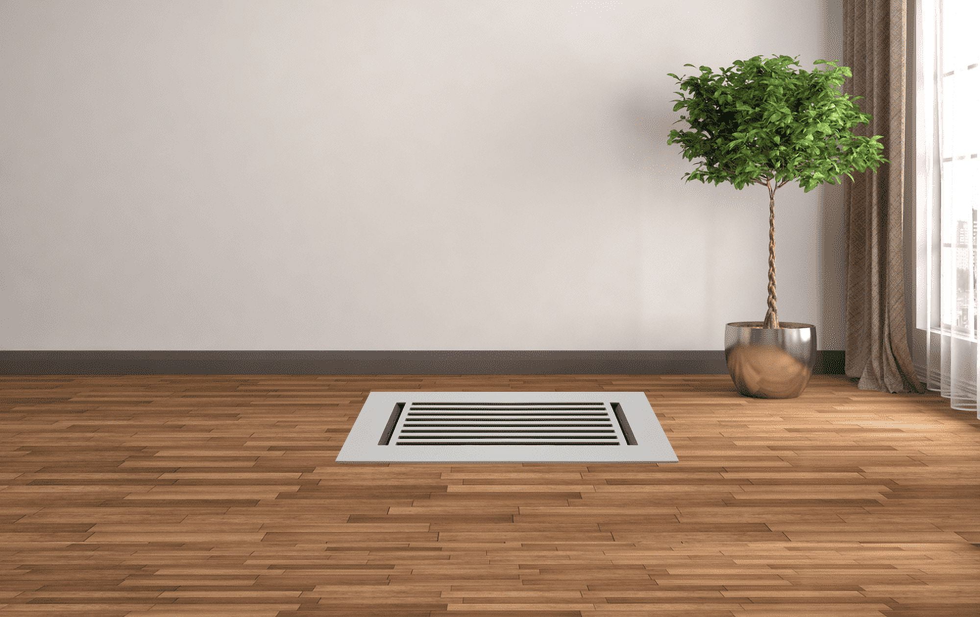 Prima Decorative Black 4" x 10" Cast Aluminum Rust  Floor Register Vent Cover for Floors, Walls & Ceiling