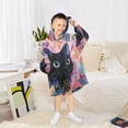 thumbnail image 6 of BZSMCE Wearable Blanket Hoodie Fashion Floral Black Cat Home Wear, 6 of 7