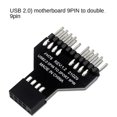 thumbnail image 4 of Placa base Usb2.0 Extensión de 9 pines Adaptador de 2 puertos y 9 pines Afortunado Sencillez, 4 of 5