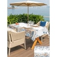 thumbnail image 5 of Outdoor Tablecloth with Umbrella Hole for Patio/Picnic/Party/Camping, Blue Beige Coastal Waterproof Table Cloth Rectangle Table Cover Washable, Beach Starfish Summer Eucalyptus (52"x 70"), 5 of 8