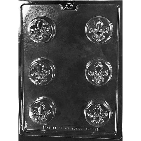 

Candyland Crafts Fleur-De-Lis Chocolate Candy Soap Mold | Molding Chocolate Soap or Plaster - Food Safe Plastic Cake Decoration - D101 - (4 Pack)