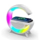 thumbnail image 2 of Lámpara de Mesa Blanca Kimhi Forma G con Bocina Bluetooth RGB Multicolor Cargador Inalámbrico para Celular BS-23, 2 of 5