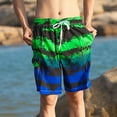 thumbnail image 3 of Winter Casual Beach Shorts for Men Drawstring Swim Sweat Shorts Loose Straight Leg Short with Pockets, 3 of 5