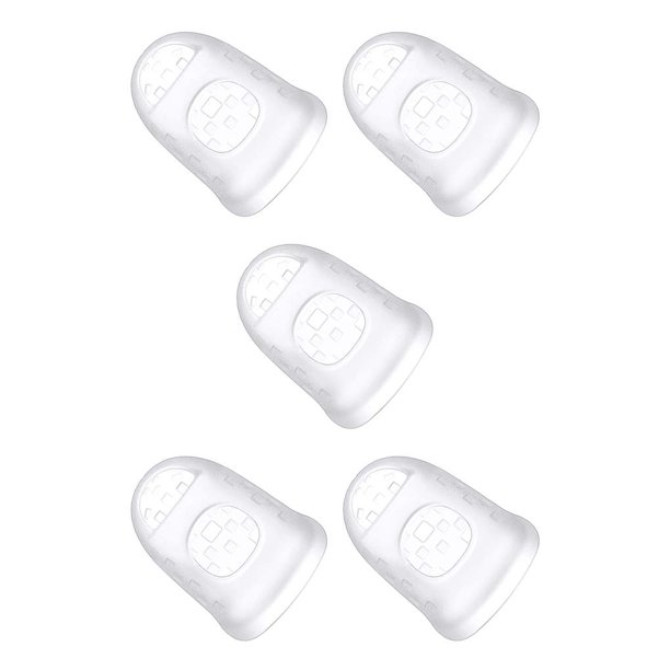 Cateissary Silicona protectores de dedos para guitarra L transparente 5Conjunto