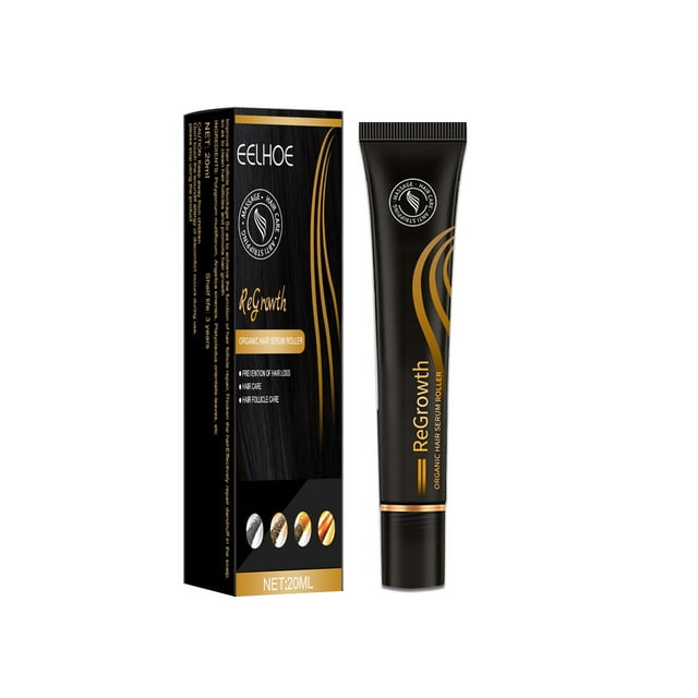 Lot de 1 Rouleau de Sérum Naturel en Non-Tissé Utile pour la Repousse des Cheveux, Ensemble de Rouleaux à Bille Roulante, Massage, Antichute, Liquide, Améliore la Perte de Cheveux, Soin