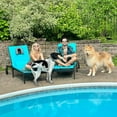 thumbnail image 2 of PURPLE LEAF Outdoor Tanning Lounge Chair Set with Face Hole Aluminum Adjustable Reclining Lounger for Poolside Beach Sunbathing with Wheels Pillows and Table Patio, Turquoise Blue, 2 of 12