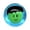 Green, variant on Halloween Glow In The Dark Malt Balls 4 Styles Frankenstein Ghost Bear Pumpkin Stretch Stress Relief Fidget Toys 5.5X5.5 In