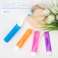 thumbnail image 2 of Travel Toothbrush 4Pcs Travel Toothbrush Set Mini Toothbrushes Soft Portable Toothbrushes Travels with Tooth Brush Cover Small Folding Toothbrush Individually Wrapped for Camping Home, 2 of 7