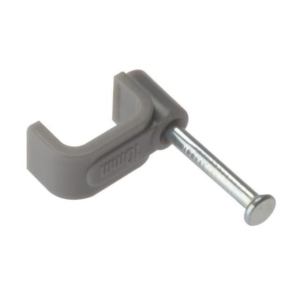 Forgefix - Cable Clip Flat Grey 2.50mm Box 100