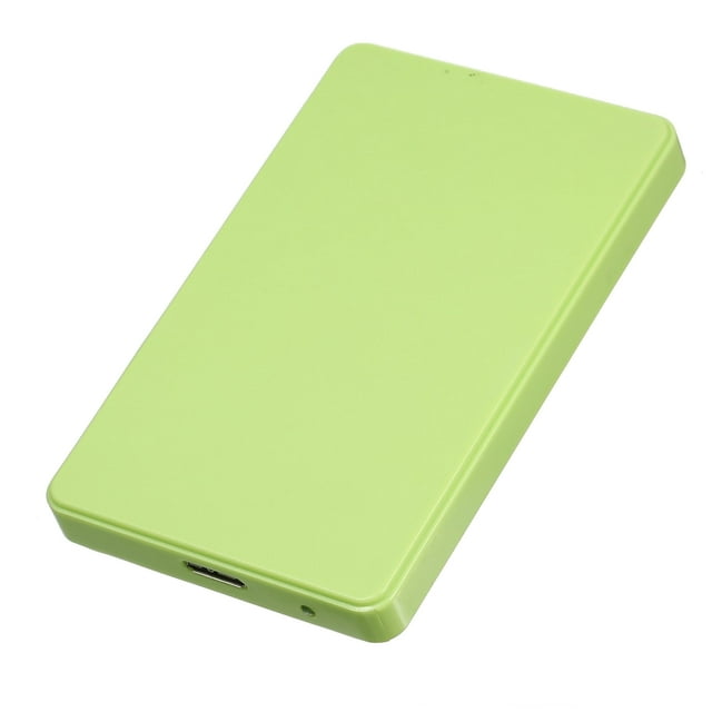 Boîtier de Disque Dur Externe USB3.0 2,5 Pouces pour SATA HDD/SSD - Installation Sans Outils, Boîtier ABS, Compatible avec Disques à Semi-Conducteurs et Mécaniques 7/9,5 mm 2,5 Pouces, Couleur Verte (HDD Non Inclus)