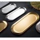 thumbnail image 4 of Xiao Hua Bandeja ovalada de acero dorado para guardar joyas, 3 unidades, para toallas, té, frutas, cosméticos y joyas, bandeja decorativa., 4 of 4