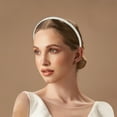 thumbnail image 2 of 1 Pc Diadema de Moda con Tres Filas de Rhinestones y Flecos para Mujeres y Niñas en Tono Plateado, 2 of 6