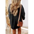 thumbnail image 3 of Redhotype Chic & Cozy: Black Cable Knit Dress - Relaxed Fit, All-Day Comfort, 3 of 8
