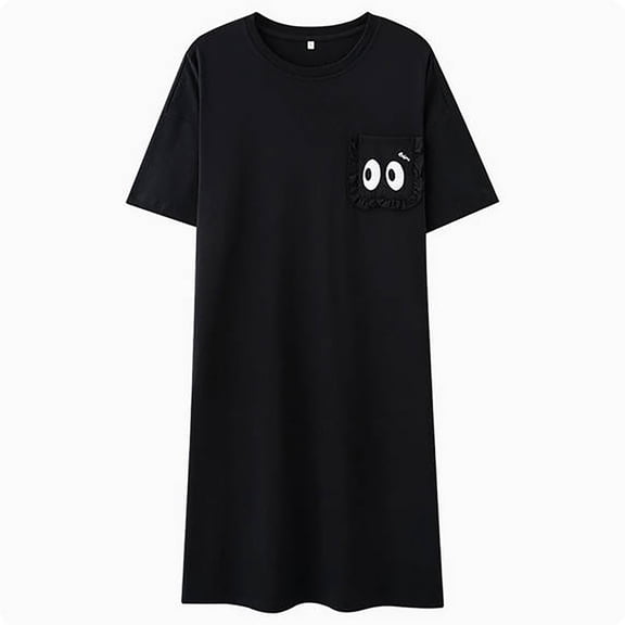 HomeGardon,Nightgowns for Women Women's Sleepwear,Camisole Nightgown Cotton Teenage Women's Sleepwear Mid Length with Chest Cushion Dress Summer Home Wear,M-XXL