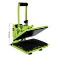 thumbnail image 3 of Wuzstar 11.8×9 Inch Heat Press Machine Multifunctional Heat Press for T Shirts Puzzles Pillows Mugs Phone Cases, Green, 3 of 10
