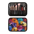 thumbnail image 2 of Iauyy 3 Piece Large Portable Hanging Toiletry Bags for Travel,Foldable Makeup Organizer with Multiple Compartments for Men&Women，Pointillism Technique, 2 of 9