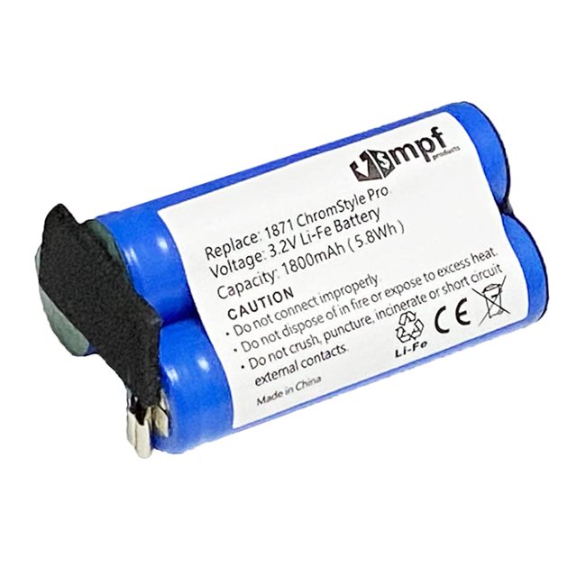 MPF Products 1800mAh 3.2V 1871-7960 Batería de repuesto compatible con WAHL1871 Moser 1871 ChromStyle Pro 1871-0071 1871-0072 Cortapelos inalámbricos