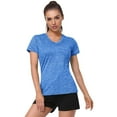 thumbnail image 3 of T Shirts For Women Women V Neck Short Sleeve Moisture Wicking Athletic Shirts Sport Activewear Top, 3 of 5