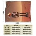 thumbnail image 3 of DouZhe Ultra-Soft Micro Fleece Lightweight Flannel Bed Blanket, Fantasy Cyborg Robot Print Cozy Warm Throw Blankets, 50"x40", 3 of 7