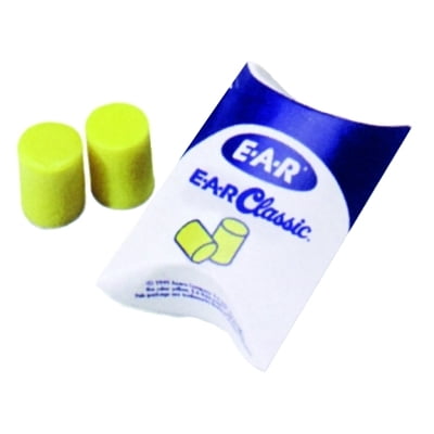 

E-A-R Classic Foam Earplugs PVC Yellow Uncorded Pillow Pack | Bundle of 2 Boxes