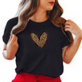 thumbnail image 3 of WILLBEST T-Shirts pour Femmes Valentines Day Imprimé Manches Courtes Col Rond T-Shirt Haut, 3 of 3