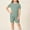 Green, variant on Boys Girls Classic Outfit Set Solid Ribbed Crew Neck Short Sleeve Top Short Pant Thin Air Wear Toddler Set for 1-7 Years