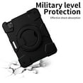 thumbnail image 3 of Case for iPad Pro 11 3rd Generation 2021: Military Grade Shockproof Silicone for iPad 11 Inch 2nd Gen w/Pencil Holder - Stand - Handle - Shoulder Strap For iPad Pro 11 2021/2020/2018,Black, 3 of 11
