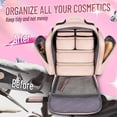 thumbnail image 6 of Large Makeup Cosmetic Bag with 2 Removable Case, Double Layer Travel Makeup Organizer Case, travel Toiletry Bag For Women, 6 of 6