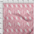 thumbnail image 2 of oneOone Tissu Viscose Chiffon Parallélogramme & Triangle Imprimé Géométrique au Mètre 42 Pouces de Large, 2 of 4
