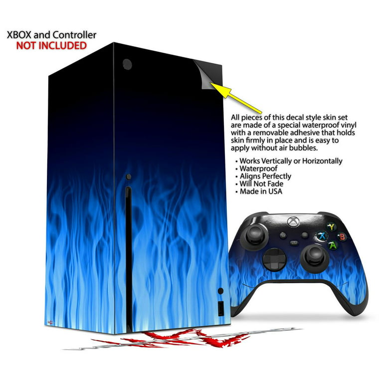 WraptorSkinz Skin Wrap compatible with the 2020 XBOX Series X Console and  Controller Fire Blue (XBOX NOT INCLUDED)