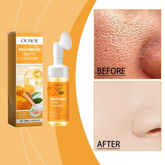 Turmeric facial cleanser, gently cleanses facial skin, moisturizes, and nourishes without tightness