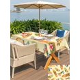 thumbnail image 5 of Outdoor Tablecloth with Umbrella Hole for Patio/Picnic/Party/Camping, Summer Tropical Surfboard Waterproof Table Cloth Rectangle Table Cover Washable, Pineapple Palm Leaves Flowers (54"x 80"), 5 of 9