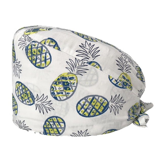 Scrub Cap With Buttons Bouffant Hat With Sweatband for Womens and Mens