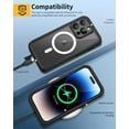 thumbnail image 6 of KOMI Magnetic iPhone 14 Pro Max Case, Waterproof Dustproof Case with Built-in Screen Protector Compatible with Magsafe, Full Body Protective Cover for iPhone 14 Pro Max 6.7 inch -Black, 6 of 7