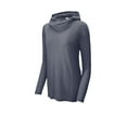 thumbnail image 3 of Sport-Tek Ladies PosiCharge Tri-Blend Wicking Long Sleeve Hoodie LST406, 3 of 4