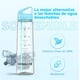 thumbnail image 4 of HYDRATE Botella de Agua de 900 Ml con Pajita, Color Azul Cielo, Libre de BPA, Tapa Abatible, a Prueba de Caídas, Marcadores de Tiempo Motivacionales, Material Extra Resistente para el Gimnasio, 4 of 6