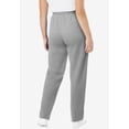 thumbnail image 2 of Woman Within Plus Size Tall Cotton French Terry Straight-Leg Pull-On Side-Stripe Pants, 2 of 4